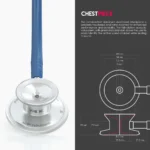 ساختار چست پیس گوشی پزشکی mdf 747xp سرمه ای | فروشگاه گوشی پزشکی